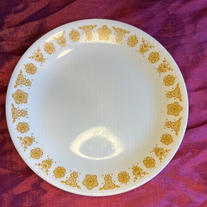 Vintage 1970&#39;s Correlle by Pyrex Butterfly Gold plate
