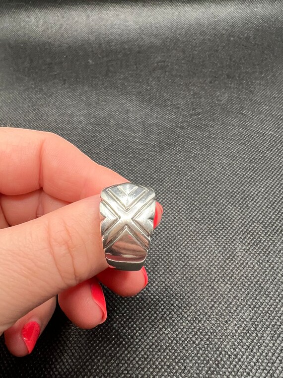 Vintage silver geometric ring - image 4