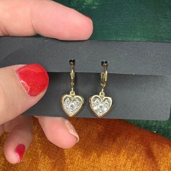 Vintage Kirks Folly heart earrings