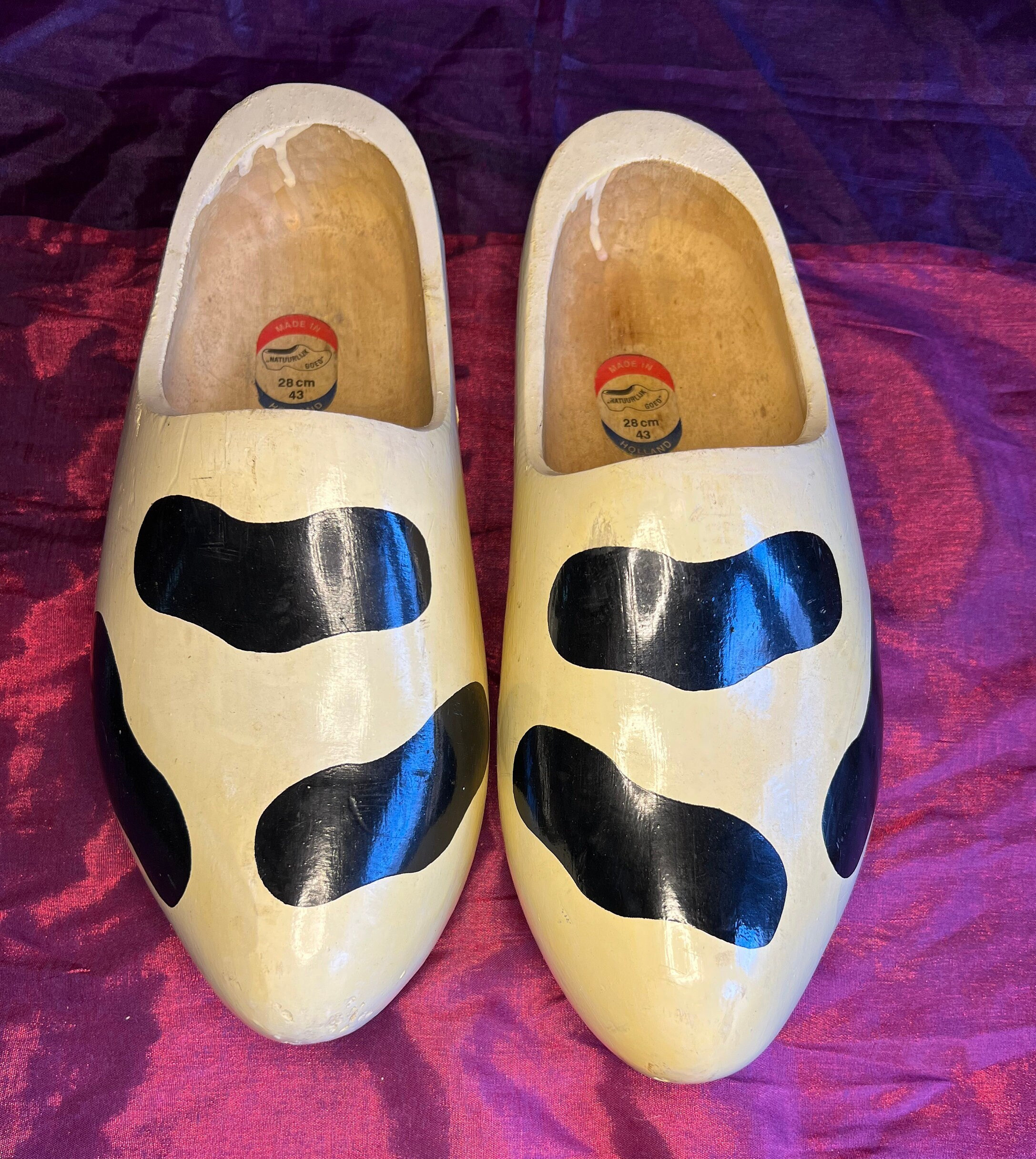 Vintage Wooden Cow Clog Shoes Made in Holland Canada