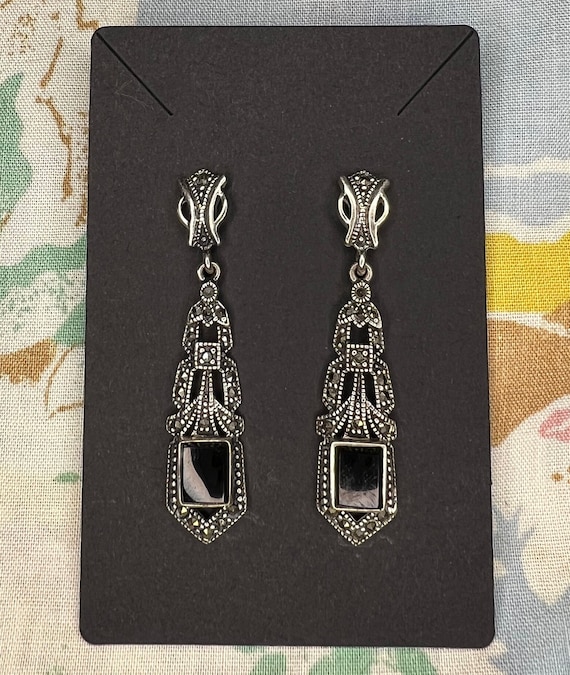 1980's art deco revival earrings - image 1