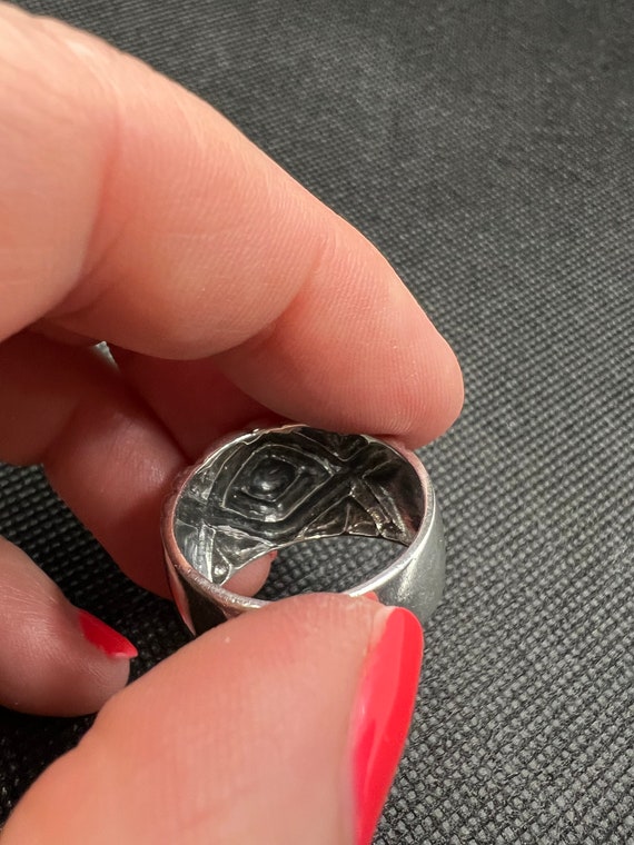 Vintage silver geometric ring - image 6