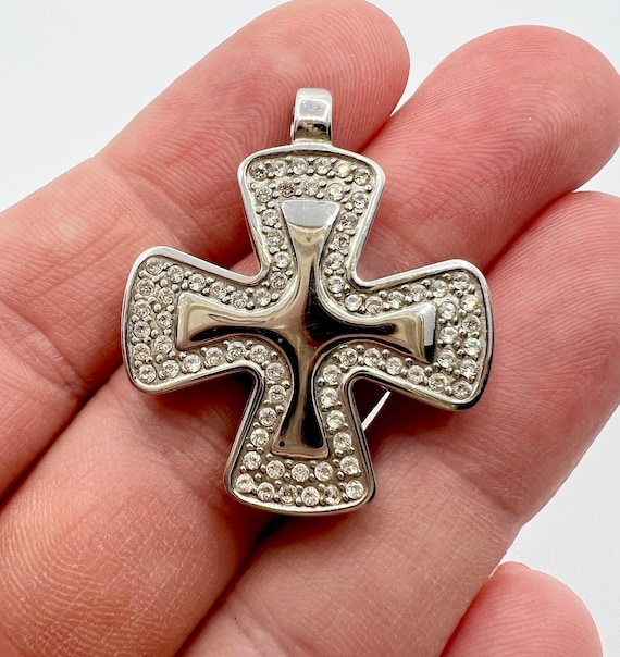 Vintage Milor Italy Diamonique cross - image 1