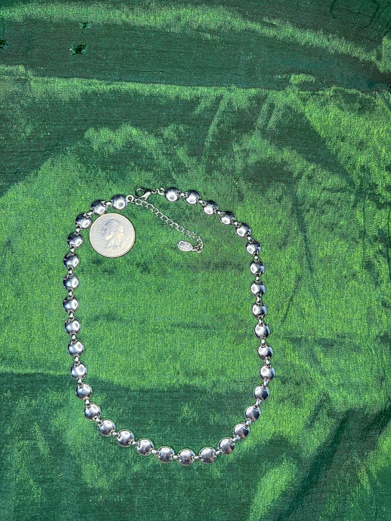 Vintage Carolina Herrera silver necklace - image 2