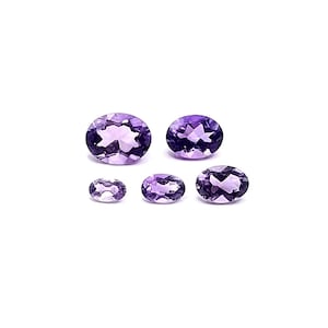 5x3mm - 9x7mm Amethyst (Brazilian) Oval Faceted Natural Gemstone