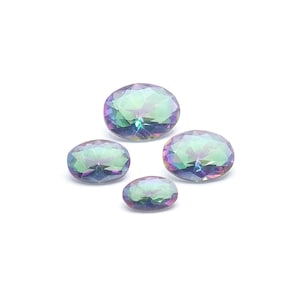 6 x 4 mm - 9 x 7 mm Mystic Topaz Owalny Fasetowany Naturalny Kamień Szlachetny