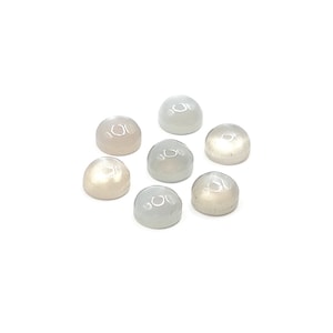 4mm Grey Moonstone Round Cabochon Natural Gemstone
