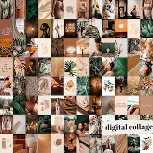 Boho Vibes Collage Kit | Instant Digital Download | 125 Prints | Boho/Body Positivity Aesthetic | 4x6, 5x7, 8x10 | Printable Wall Art
