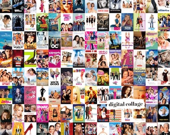 90s/Y2K Movie & TV Poster Collage Kit | Instant Digital Download | 300 Prints | 4x6, 5x7, 8x10, A4 | Printable Wall Art
