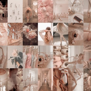 Kit de collage de balletcore / Descarga digital instantánea / 125 impresiones / Estética coqueta / 4x6, 5x7, 8x10 / Arte de pared imprimible