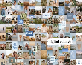 Coastal Cowgirl Photo Collage Kit | 155 Prints | Western Decor (Digital Download)