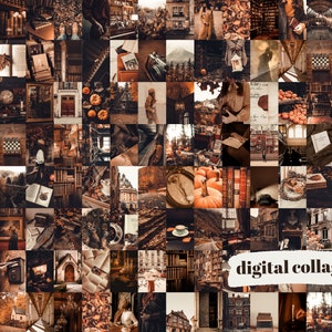 Autumn Academia Collage Kit | Instant Digital Download | 100 Prints | Academia Aesthetic | 4x6, 5x7, 8x10 | Printable Wall Art