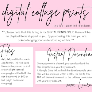 please note that this listing is for DIGITAL FILES ONLY, there will be no physical items shipped to you. By purchasing this item you are acknowledging your understanding of this.
Etsy does not allow returns or exchanges on digital items.