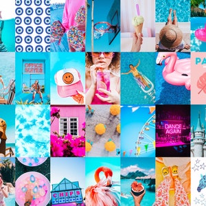 Preppy Summer 140pc DIGITAL DOWNLOAD Collage Kit Bright - Etsy