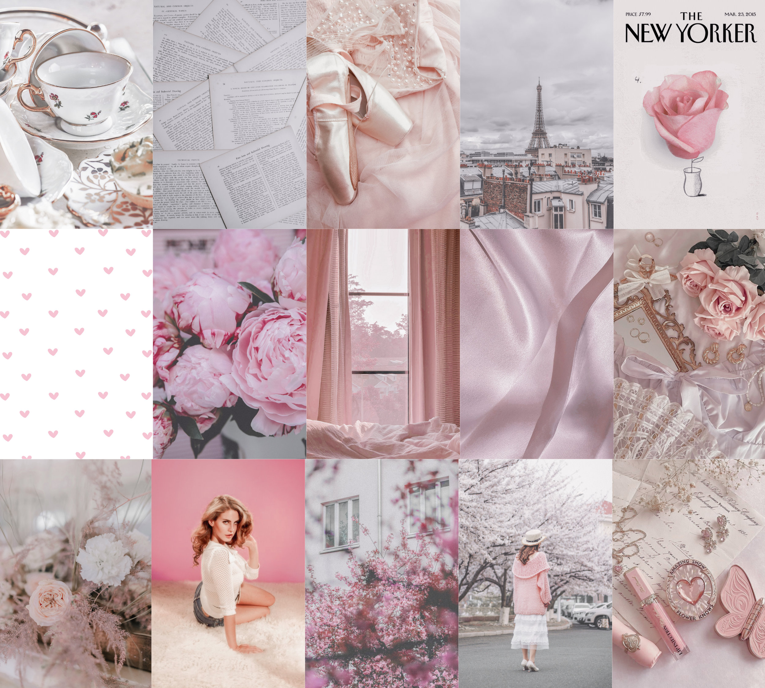 Coquette Aesthetic Collage Kit | 180 Soft Pink Prints (digital Download ...
