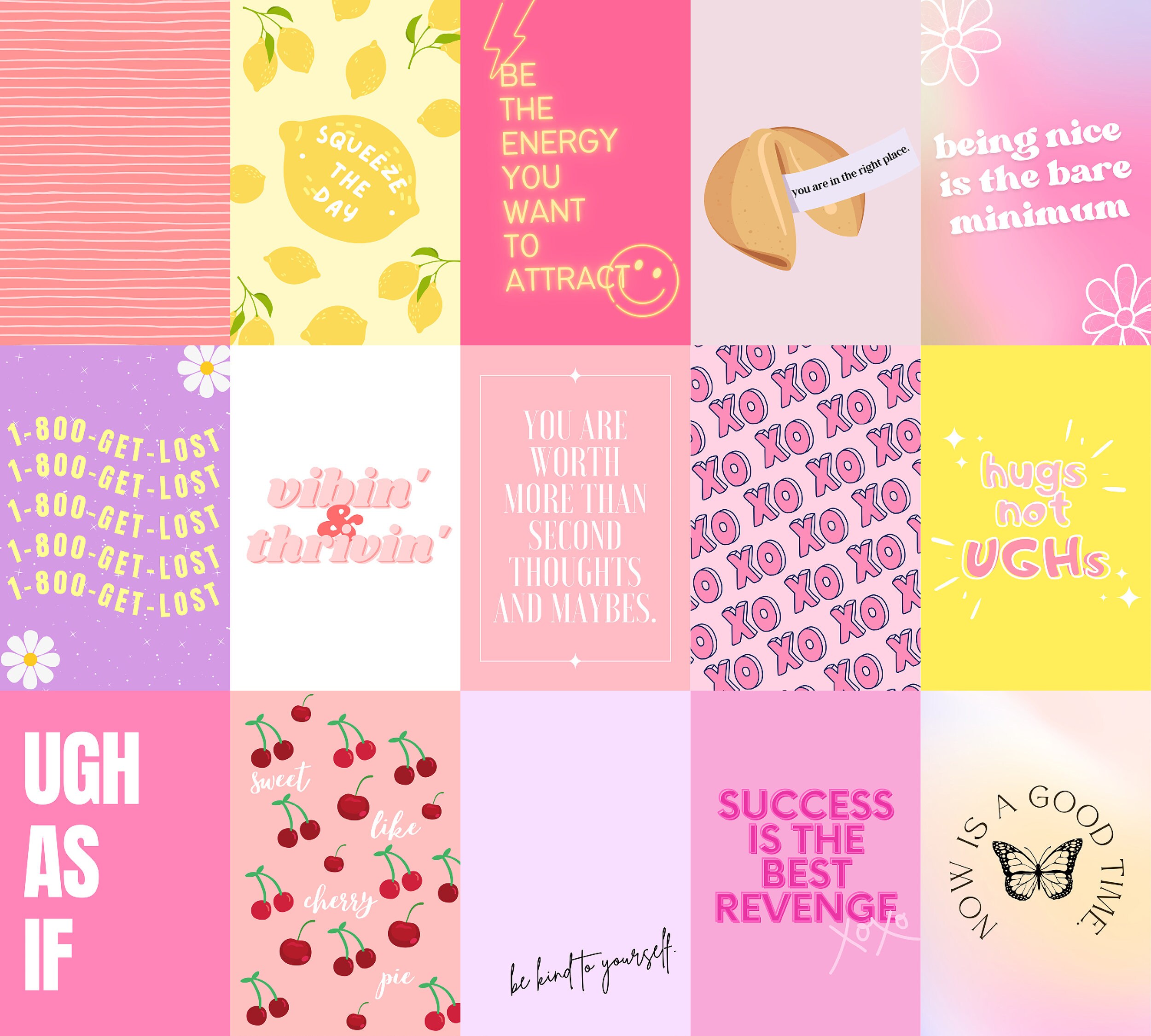 Vibe Collage Examples Positive Vibes Collage Kit | Instant Digital Download | 100 Prints ...