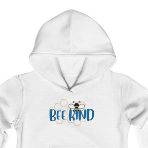 Youth Heavy Blend Hooded Sweatshirt Bee Kind kids hoodie Bumble Bee sweatshirt kids sweatshirt Bee outdoor beehive sweatshirt.