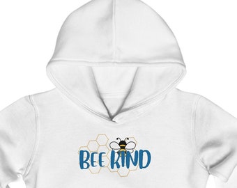 Sweat-shirt à capuche épais pour jeunes Bee Kind, sweat à capuche pour enfants, sweat-shirt à bourdons pour enfants, sweat-shirt pour abeilles en plein air.