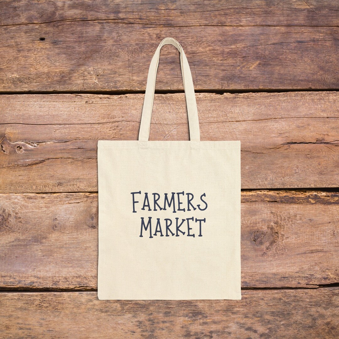 Farmers Market Produce Cotton Canvas Tote Bag Fresh Produce Recyclable ...