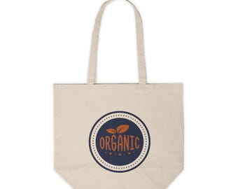 Organic Eco-Friendly Canvas Shopping Tote, Sustainable Grocery Bag, Reusable produce organic Farmers Market Tote bag fresh produce gifts.