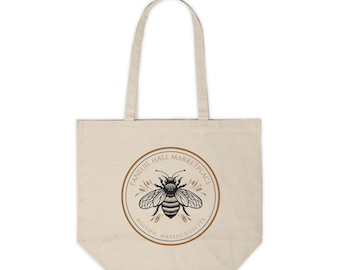Bolsa de lona con diseño de abejas del Faneuil Hall Marketplace. Bolsa ecológica para la compra, reutilizable, regalo divertido para ella, bolsa de playa, bolsa para mercado de agricultores.