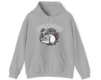 Bulldogs mascot sweatshirt dog lover school mascot dog sweatshirt high school graduate gifts for Bulldog mascot.