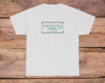 De Hiawatha Trail outdoor leuke Montana Idaho shirt fietsroute spoorwegtunnel outdoor avontuurlijke fietstocht cadeaus voor haar heren-T-shirt.