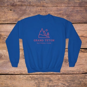Jugend Grand Teton National Park Berg Outdoor Camping Angeln Outdoor-Wandern Wyoming Reise Kinder Sweatshirt Reise Geschenke.