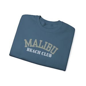Malibu California Beach Club womens sweatshirt Beach travel sweatshirt California gift travel crewneck California beach sweatshirt.