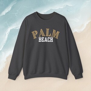 Sweat-shirt Floride Palm Beach pour femme Floride voyage Sweat-shirt à col rond Palm Beach Floride pour femme amatrice de plage.