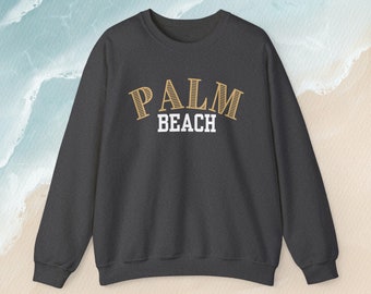 Palm Beach sweatshirt Florida womens sweatshirt Florida travel Palm Beach Florida crewneck sweatshirt for women beach lover.
