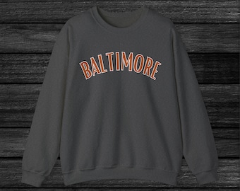 Baltimore Maryland. Baltimore sweatshirt. New England sweatshirt. Maryland crewneck. New England states sweatshirt. Baltimore travel.