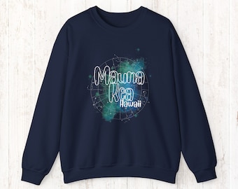 Mauna Kea Hawaii night sky Sweatshirt star gazing astronomy lover Hawaii star gazing crewneck sweatshirt night sky lover Hawaii stars.