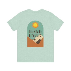 Moab Utah adult tshirt summer mountain biking Moab Utah tshirt Southern Utah travel desert red rock shirt Moab hiking camping tshirt.