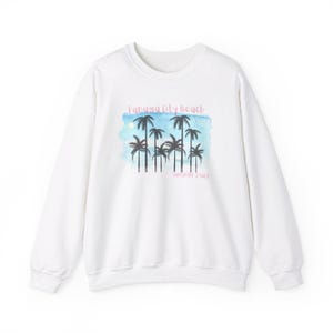 Sweat-shirt Panama City Beach en Floride - Cadeaux sweat-shirt de Floride plage de sable de surf soleil, cadeaux de voyage de Floride pour femme, chemise palmier.