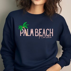 Palm Beach Florida sweatshirt. Florida beaches. Florida travel. Beach lover. Palm Beach. Florida sweatshirt. Beach sweatshirt. Palm trees.