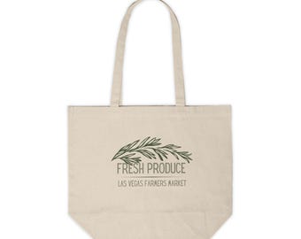 Sac de courses réutilisable en toile Las Vegas Farmers Market, porte-produits frais, sac durable, cadeau pour les gourmets.