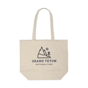 Grand Teton National Park wiederverwendbare Einkaufstasche Bauernmarkt frische Produkte Segeltuchtasche Outdoor-Abenteuer Camping Angeln Strandtasche