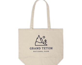 Grand Teton National Park wiederverwendbare Einkaufstasche Bauernmarkt frische Produkte Segeltuchtasche Outdoor-Abenteuer Camping Angeln Strandtasche