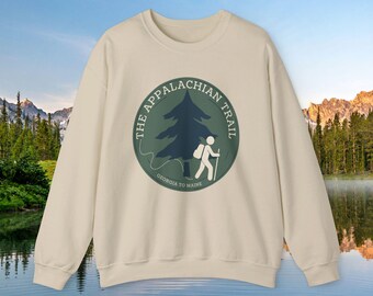 The Appalachian Trail Maine to Georgia hiking camping travel outdoor adventure sweatshirt men women gifts evergreen trees hiking lover.
