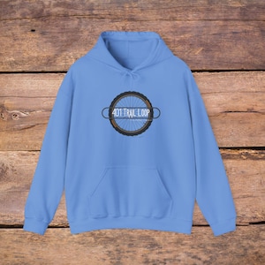 Mountain Biking Trail Crested Butte Montana Hoodie, 401 Trail Loop Sweatshirt, Outdoor Adventure Gift, Black Mountain Hooded sweatshirt.