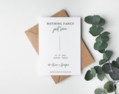 Modern Minimalist Wedding Invitation, Wedding Invite, Simple Wedding Invitation, Printable Wedding Invite, Instant Download, Templett