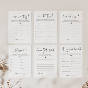 Bridal Shower Games, Wedding Shower Games, Bachelorette Party Games, Printable Bridal Shower Games, Editable Bridal Shower Games, #josephine
