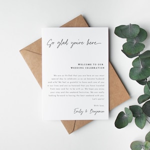 Wedding Welcome Letter Template, Wedding Guest Welcome Letter Editable, Hotel Guest Welcome Bag Letter, Printable Wedding Welcome Note
