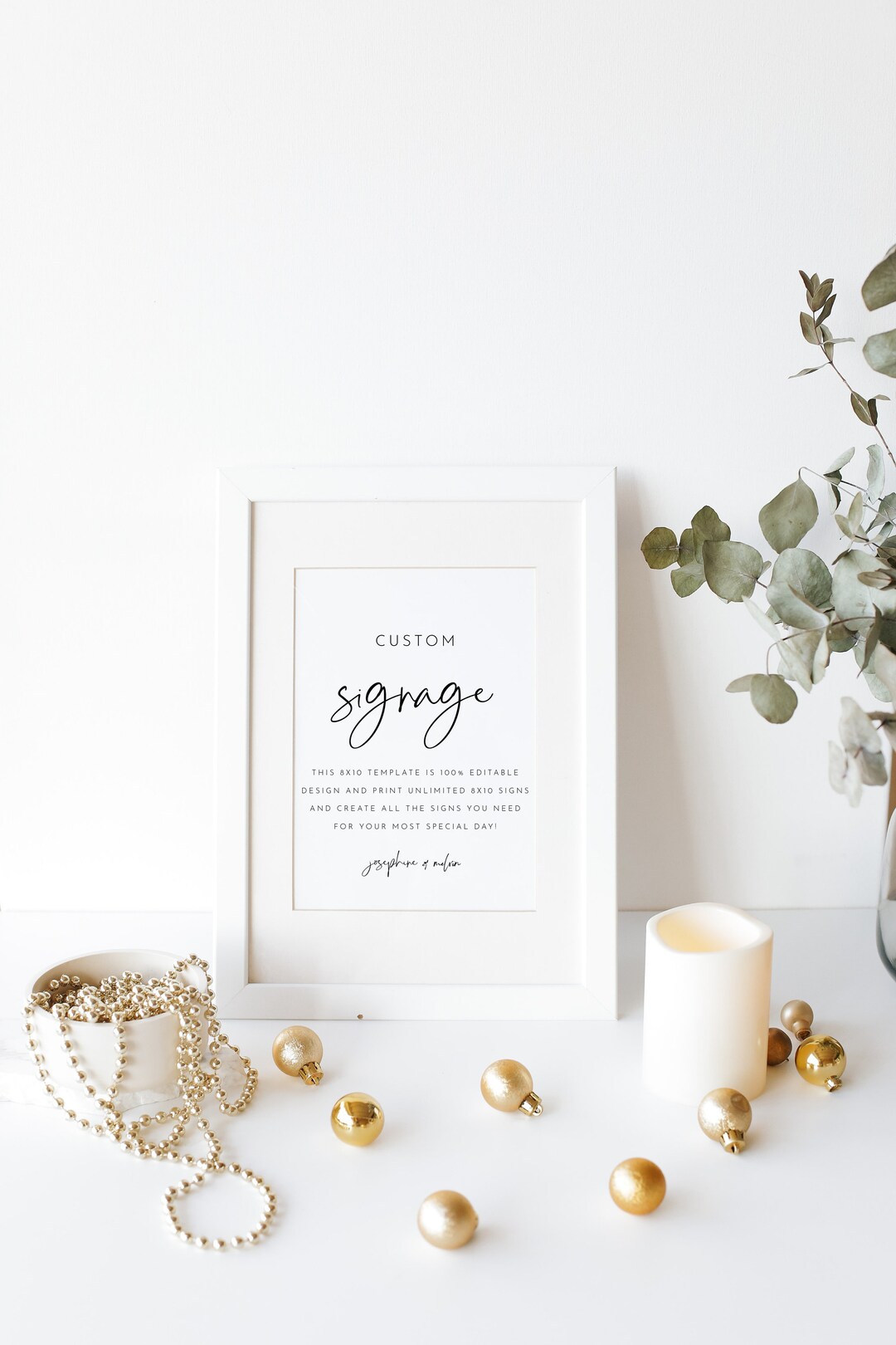 Custom Sign Wedding Sign Template 8x10, DIY Wedding Sign Modern ...