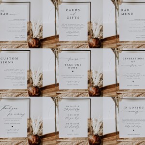 Elegant Wedding Signs Bundle, 40+ Printable Wedding Signs Bundle, DIY Wedding Sign Template Bundle, Wedding Ceremony and Reception, #Kelsey