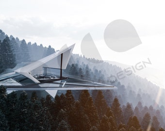 House Concept Plan / Modern Villa Design | 1 Storey | 2411.11 SQFT( 224 m2) | Render / 3D / Revit CAD / PDF File (Imperial+Metric Units)