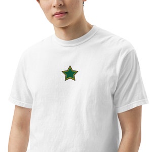 Unisex Star Anime Embroidered Heavyweight T-Shirt