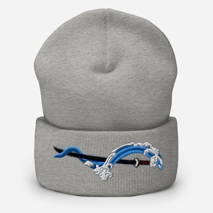 Embroidered Water Sword Anime Beanie