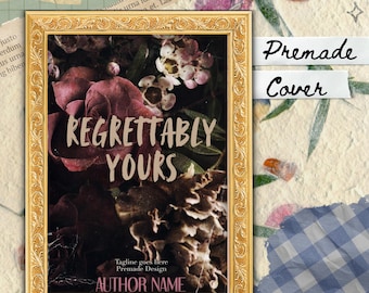 Premade eBook Cover | Dark Floral Romance Cover | Full Wrap Add-On